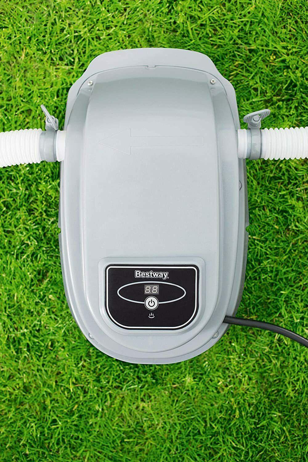 bestway electric swimming pool heater up to 15ft 2.8kw for above ground