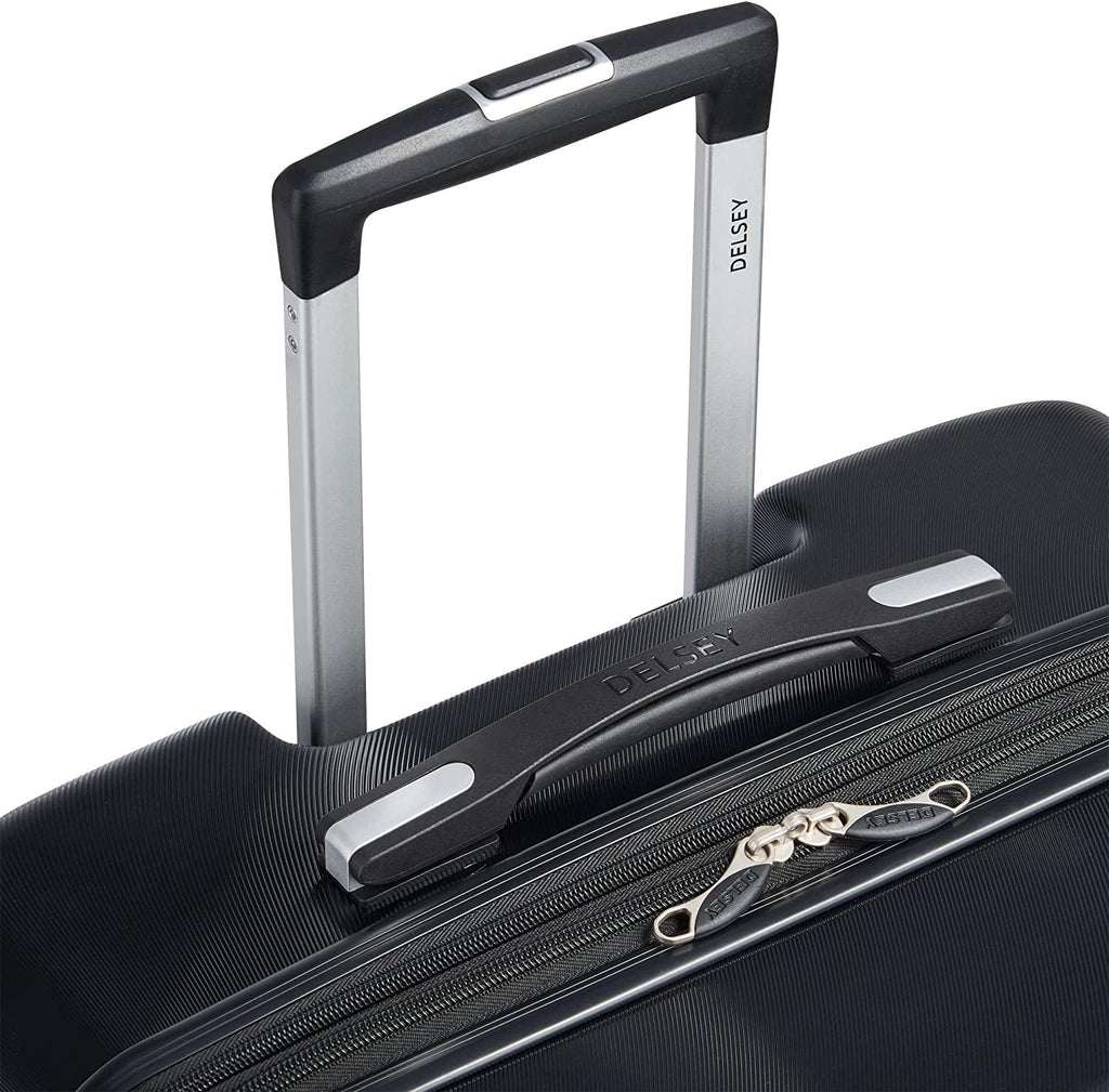 Jessica Hardside Expandable Luggage with Spinner Wheels (Black, Checked-Large 29-Inch)