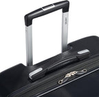 Jessica Hardside Expandable Luggage with Spinner Wheels (Black, Checked-Large 29-Inch)