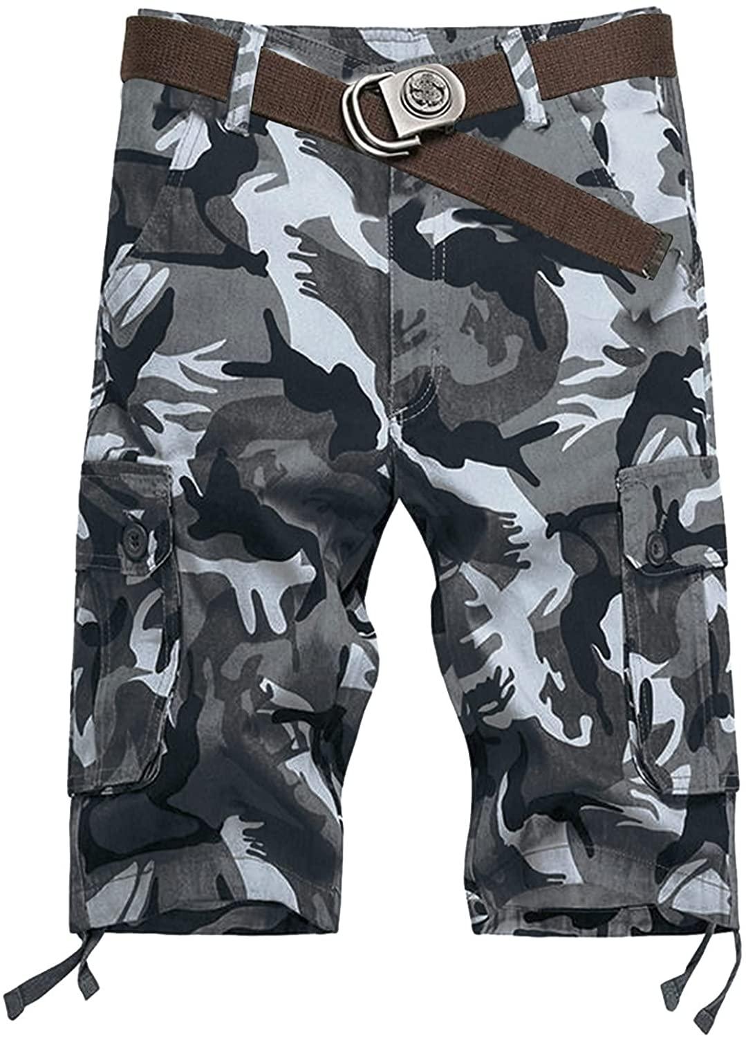 Mens Casual Shorts Workout Fashion Comfy Camo Shorts CamouflaOutdoors Shorts