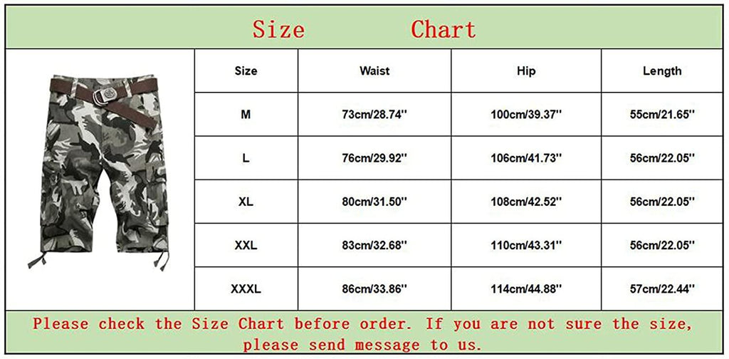 Mens Casual Shorts Workout Fashion Comfy Camo Shorts CamouflaOutdoors Shorts