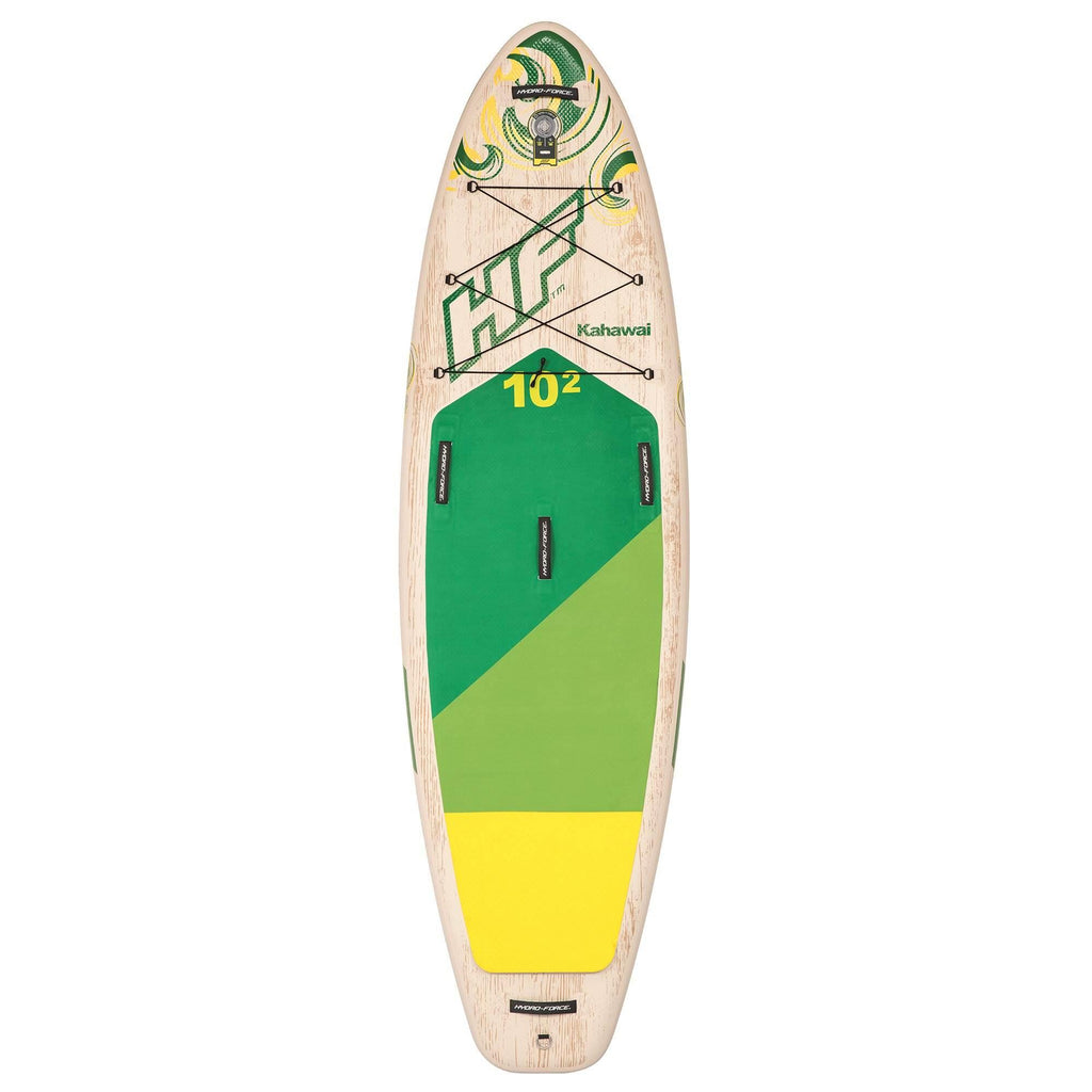 Hydro Force Kahawai 10 Foot Inflatable SUP Paddle Board Package w/ Pump