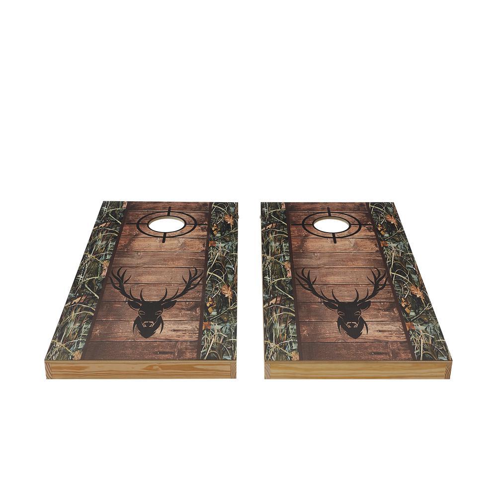 Deer Hunter Wood Cornhole Set