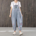Loose Light-Colored Washed Bloomers Denim Jumpsuits