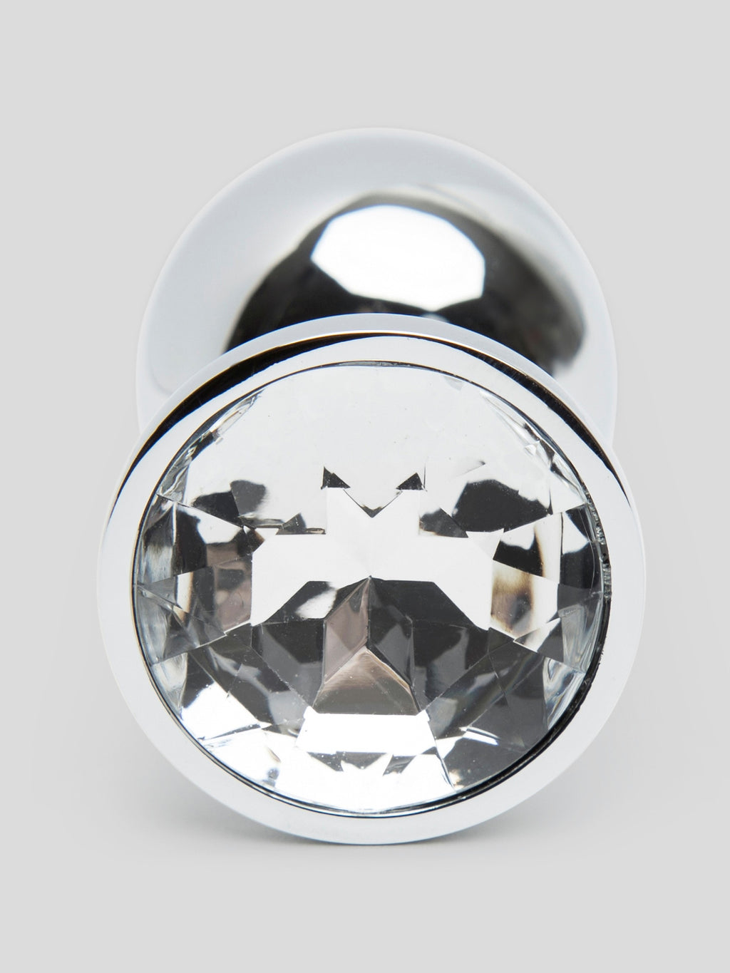 Lovehoney Jeweled Metal Butt Plug 2.5 Inch, Silver