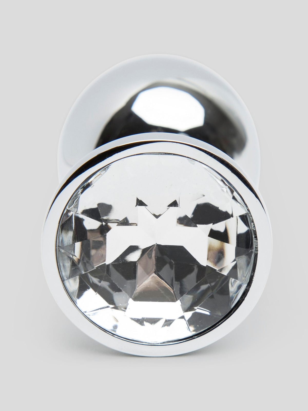 Lovehoney Jeweled Metal Butt Plug 2.5 Inch, Silver