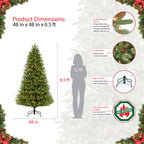 Puleo International 6.5 ft Pre-Lit Glacier Fir Artificial Christmas Tree with 500 UL-Listed Clear Lights