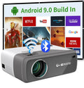 android 9.0 led lcd projector blue-tooth home theater wlan online apps tv