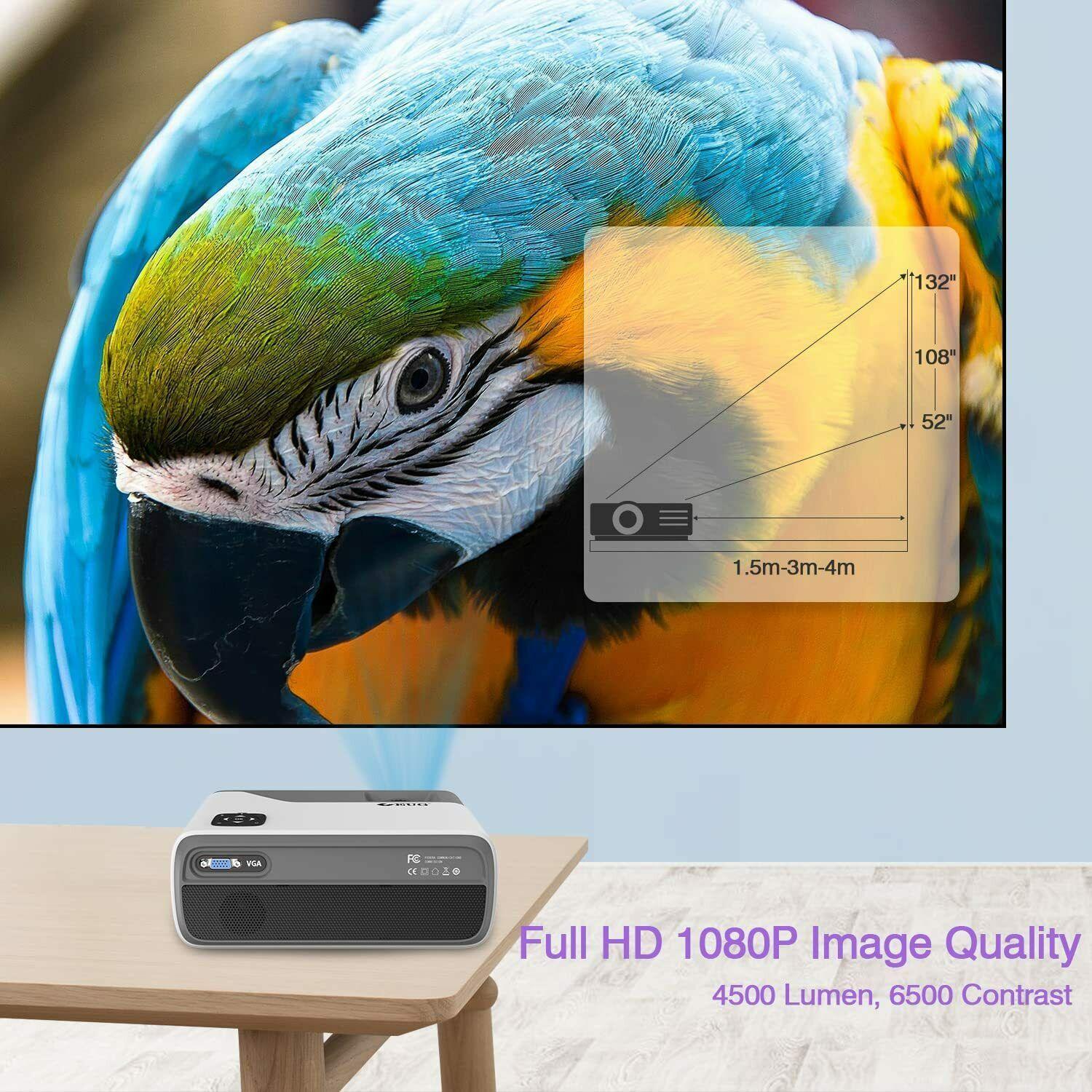 android 9.0 led lcd projector blue-tooth home theater wlan online apps tv