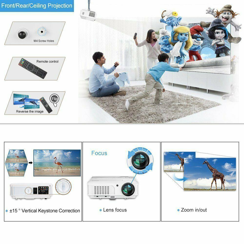 android 9.0 led lcd projector blue-tooth home theater wlan online apps tv