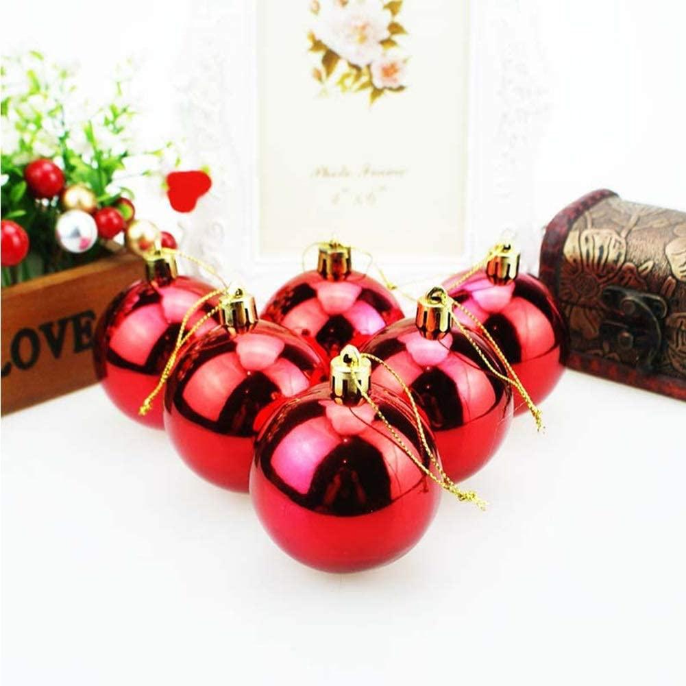 LINFEIKLJ Christmas Baubles Ornaments 12-50cm, Red Plastic Shatterproof Christmas Balls Decoration, Christmas Tree Pendants Gifts LLLLL++++ (Size : 50cm)