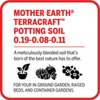 mother earth products terracraft potting soil, all purpose potting soil for all plants, flowers, vegetables and tomatoes, 2 cu. ft., 3-pack, brown