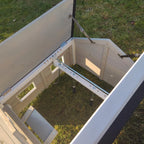 My Robot Home Plus Robotic Mower Shed, 43x37x29in, Weatherproof Garafor Luba,  Automower, , and More (Grey &amp; White)