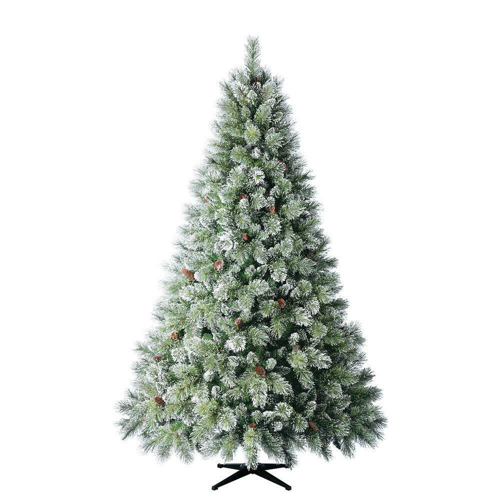 7.5 ft Sparkling Amelia Pine LED Pre-Lit Artificial Christmas Tree 600 Warm LEDs