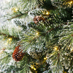 7.5 ft Sparkling Amelia Pine LED Pre-Lit Artificial Christmas Tree 600 Warm LEDs