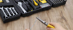 90 Piece Tool Set Home Repair Hand Tool Kit with Wrench Sets Plastic Tool Box StoraCase