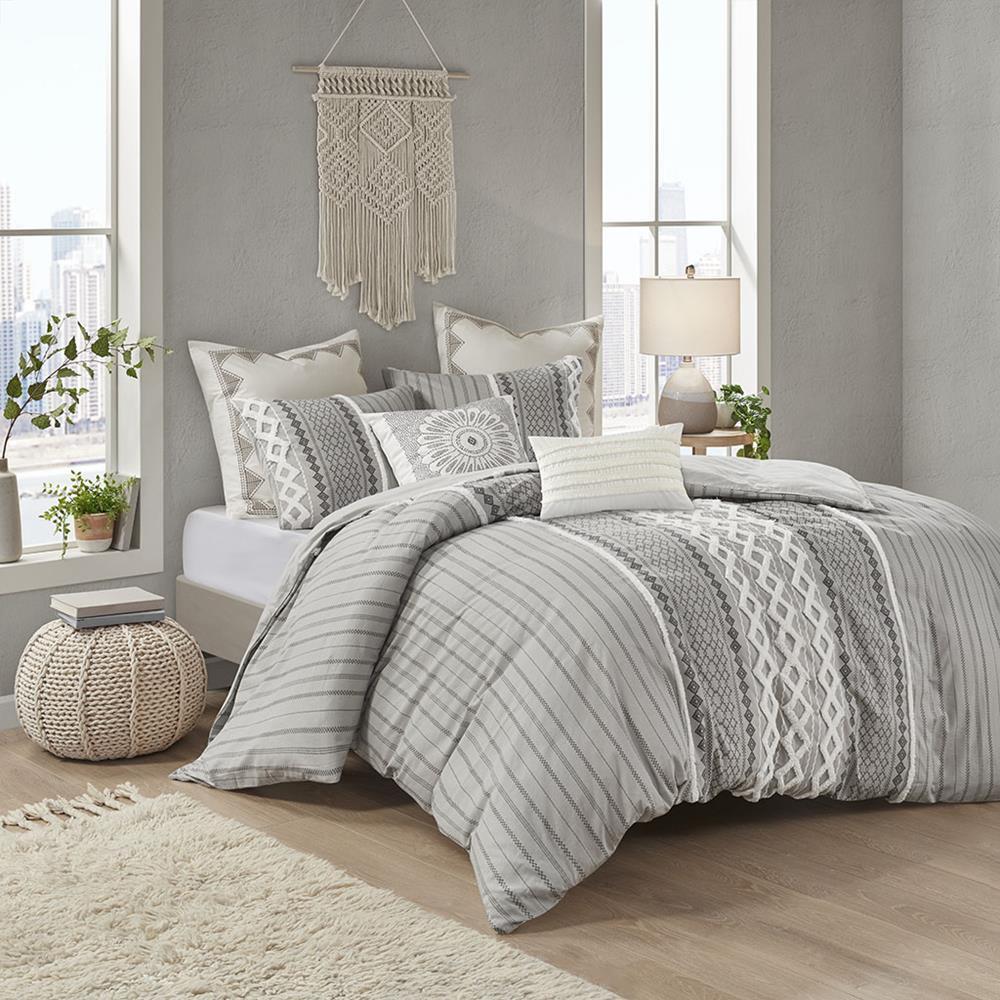 INK+IVY Chenille/Cotton Tufted Comforter Set, King/California King