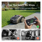 R55 Robot Lawn Mower Wire Free, Robotic Mower for Up to 0.4 Acre | NetRTK &amp; Stereo Vision, 3 Mowing Modes, AI Obstacle Avoidance, 5.5H Runtime, 25°(46%) Slope, 30-zone app Control