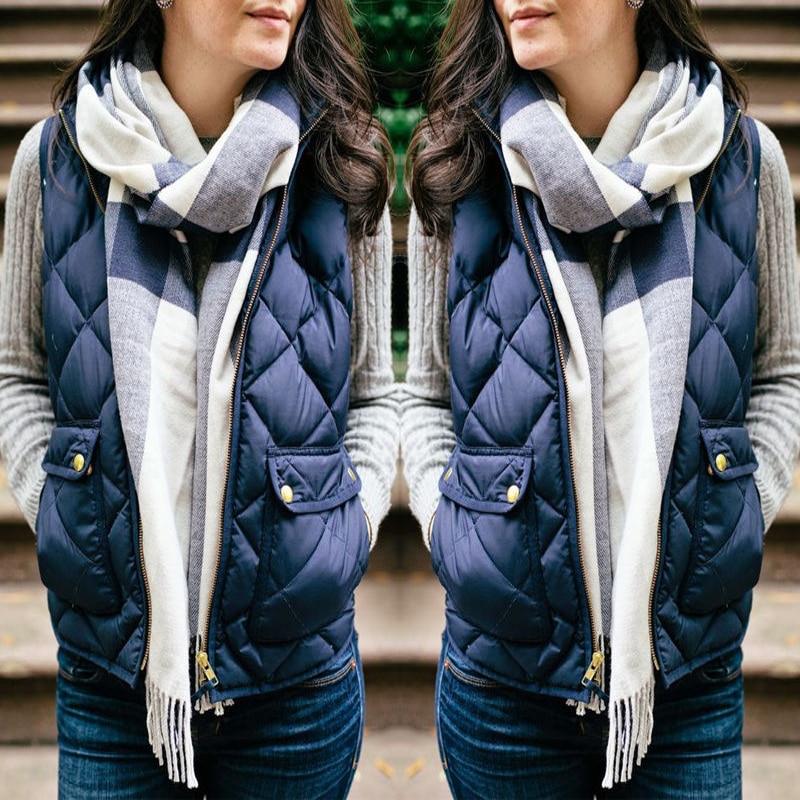 Windproof Warm Sleeveless Vest Waistcoats For Ladies