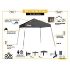10 ft. x 10 ft. Charcoal Slant Leg Pop-Up Canopy