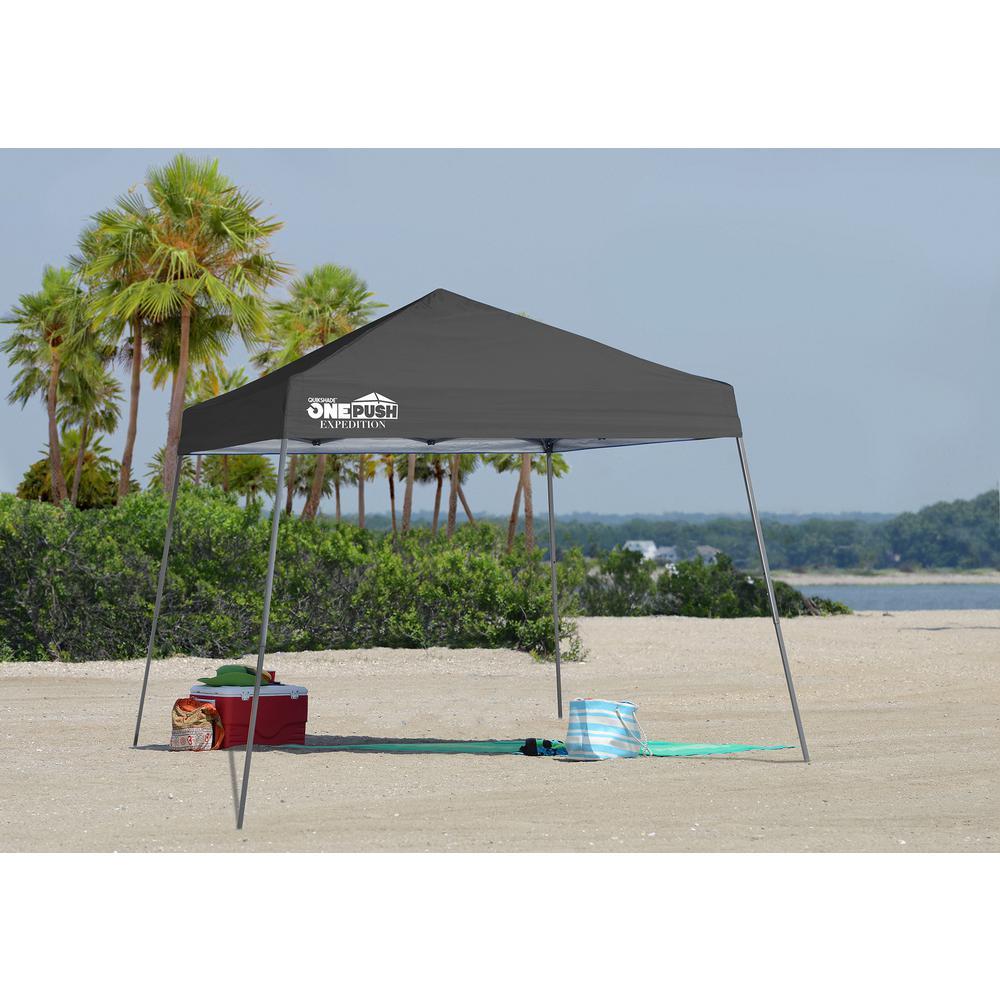 10 ft. x 10 ft. Charcoal Slant Leg Pop-Up Canopy