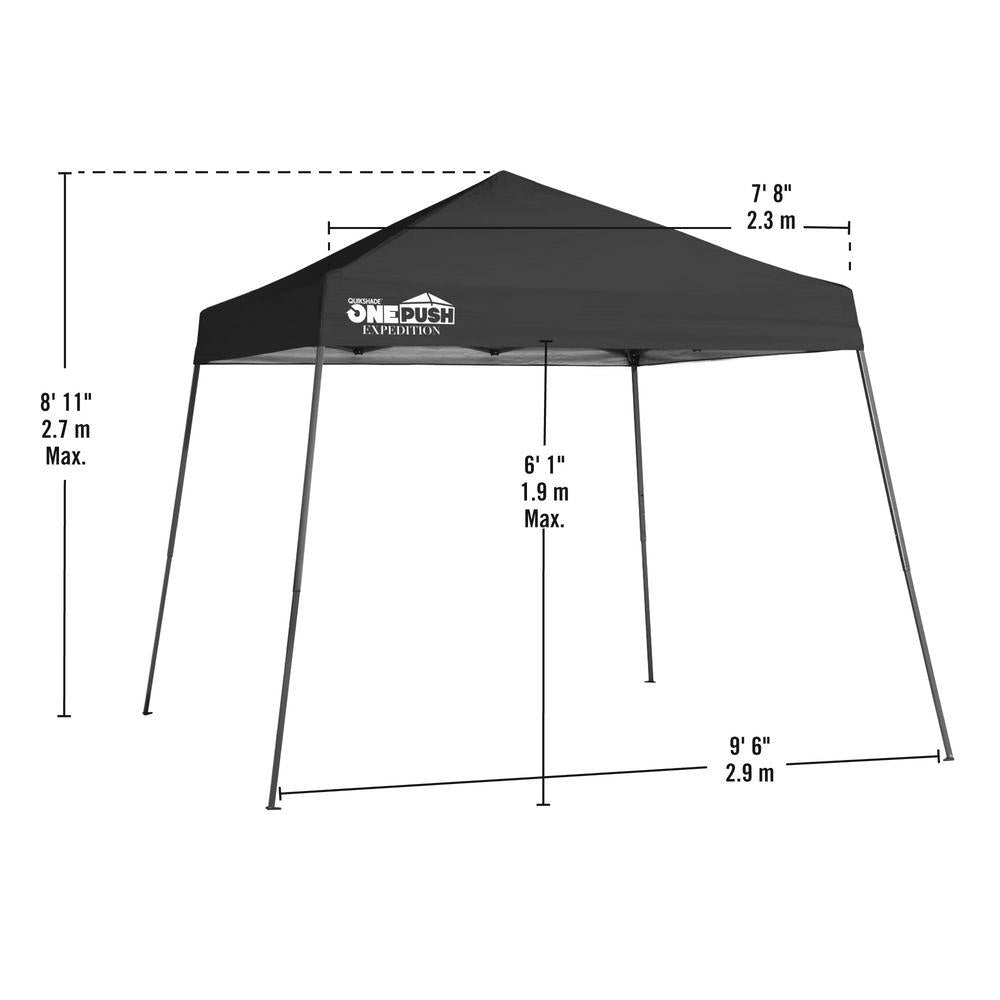 10 ft. x 10 ft. Charcoal Slant Leg Pop-Up Canopy
