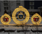 Northlight 4.6' LED Lighted Commercial Grade Christmas Ornament Ring Display Decoration