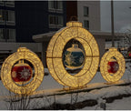 Northlight 4.6' LED Lighted Commercial Grade Christmas Ornament Ring Display Decoration