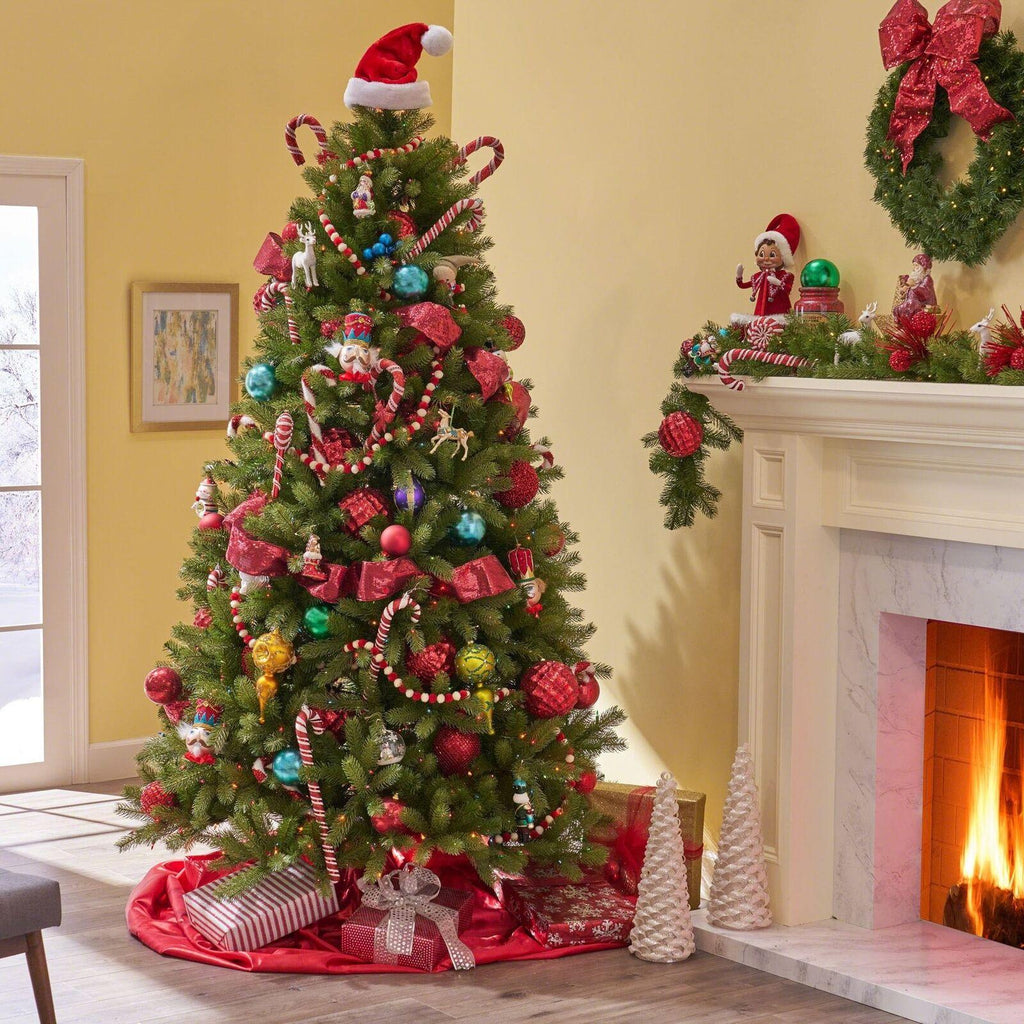 7-Foot Mixed Spruce Hinged Artificial Christmas Tree