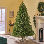 7-Foot Mixed Spruce Hinged Artificial Christmas Tree