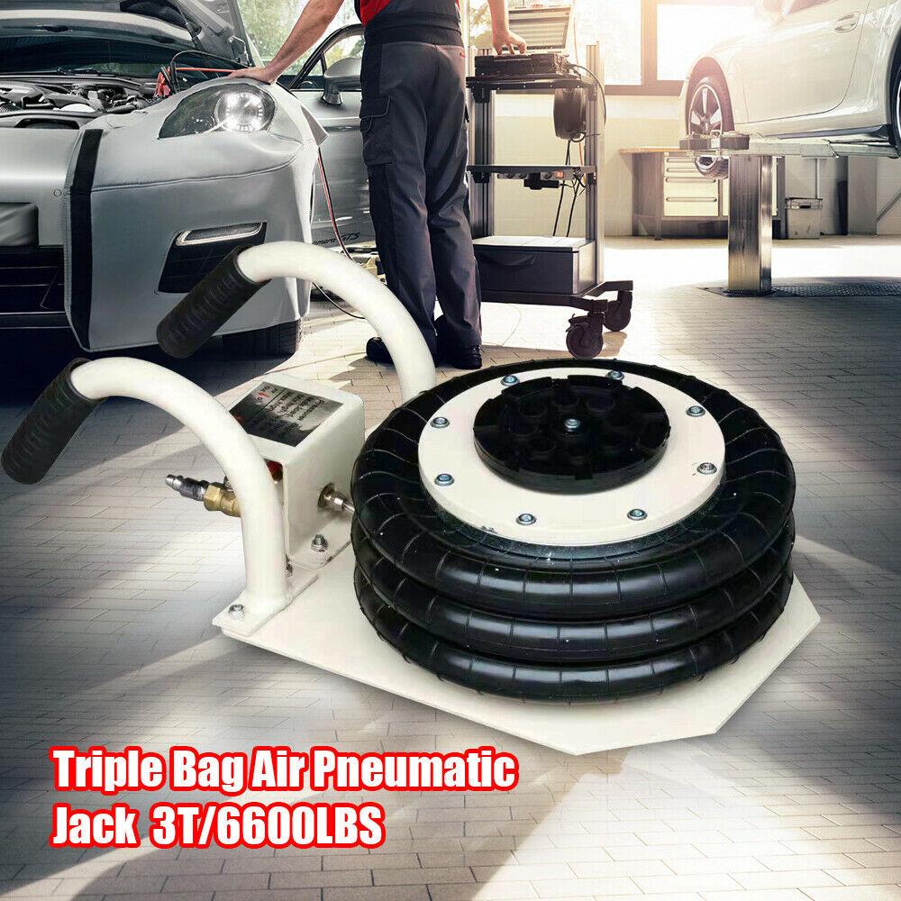 3Ton 6600LBS Triple Bag Air Jack Pneumatic Jack Lifting Heavy Duty Jack US STOCK