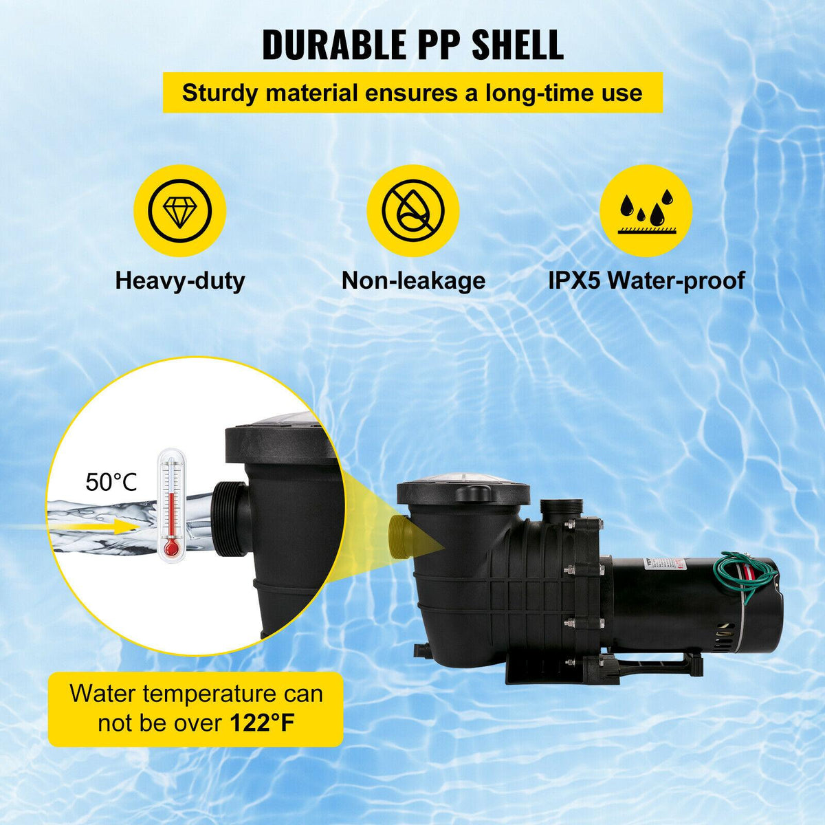 vevor 1hp 110/220v swimming pool pump motor hayward in/above ground strainer