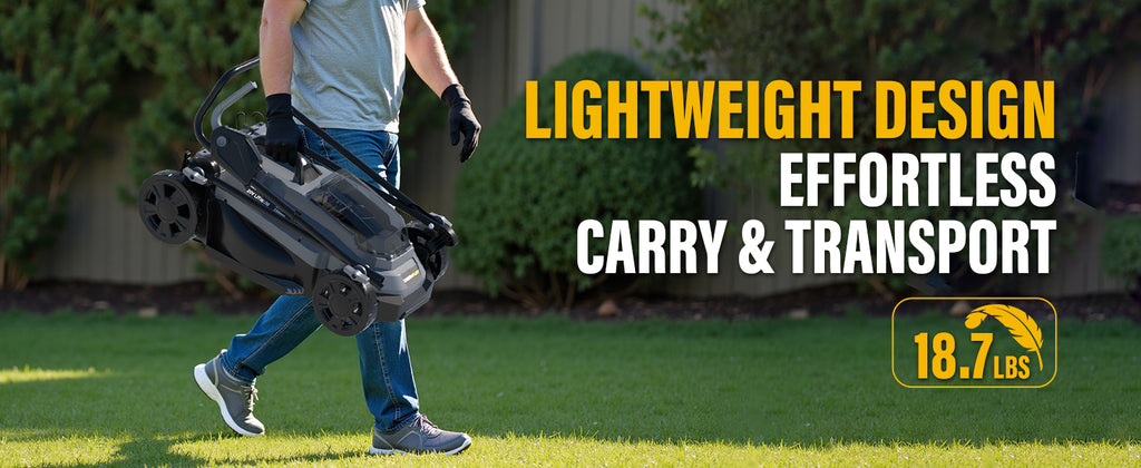 Cordless Lawn Mower Compatible with Dewalt 20V MAX Battery (Tool Only) | 13" Deck, Brushless Motor, 5-Position Height Adjust, 8 Gal Bag, Ideal for Small Yards