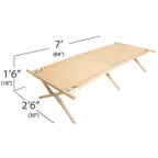 Maine Herita84 in. x 30 in. Hard Wood Frame Polyester Cover Cot