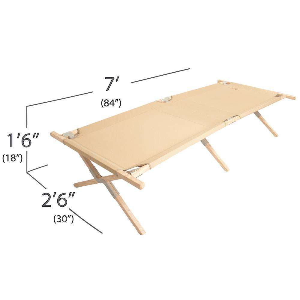 Maine Herita84 in. x 30 in. Hard Wood Frame Polyester Cover Cot