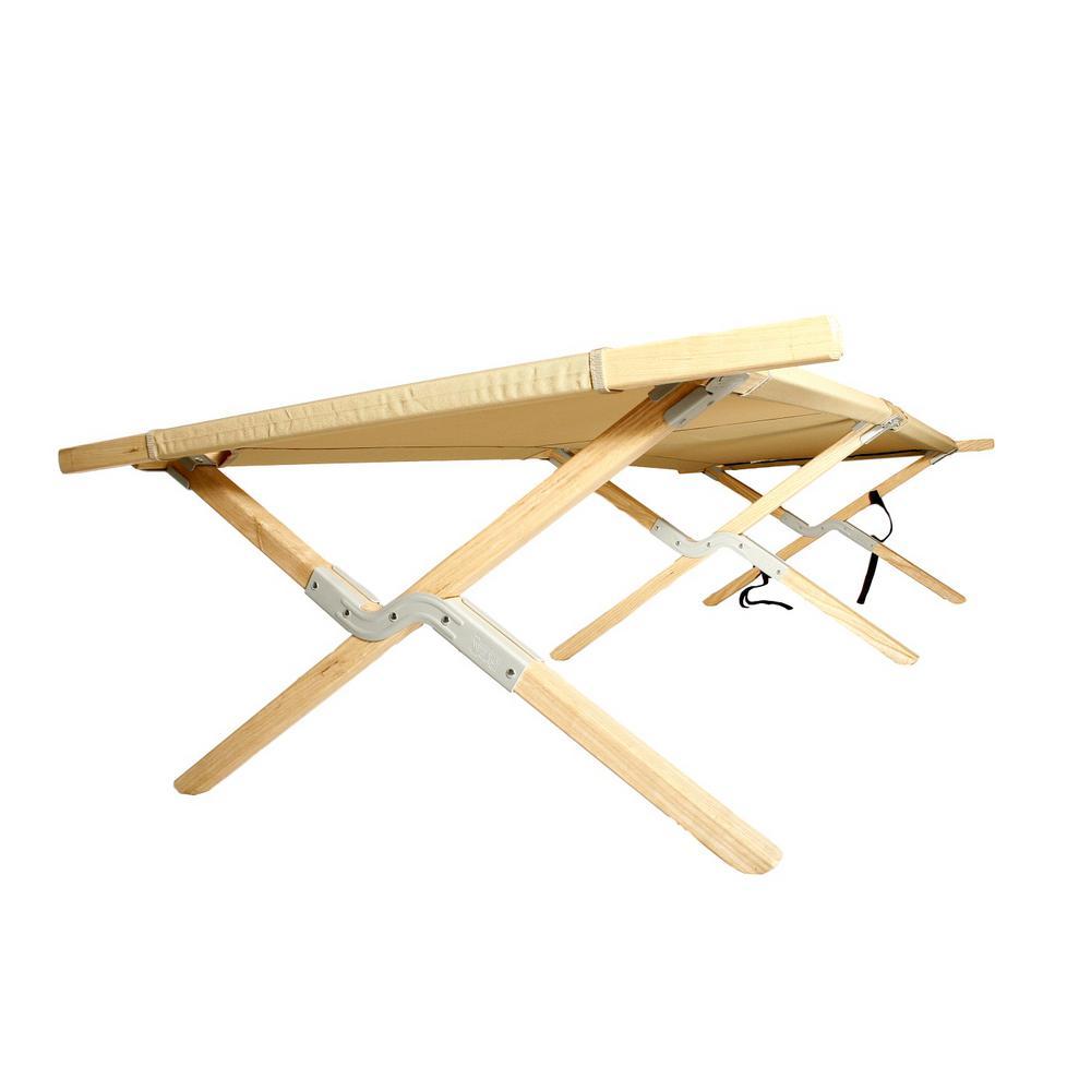 Maine Herita84 in. x 30 in. Hard Wood Frame Polyester Cover Cot