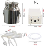 goat milking machine, pulsation vacuum pump milker, automatic portable livestock milking equipment, electric pulsation milking machine, milking machine goat milking supplies for sheep ( size : 14l )