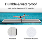 Fbsport 2m Width Black 6m*2m*0.2m Air Track Floor Home Inflatable Gymnastics Tumbling Mat GYM+Pump