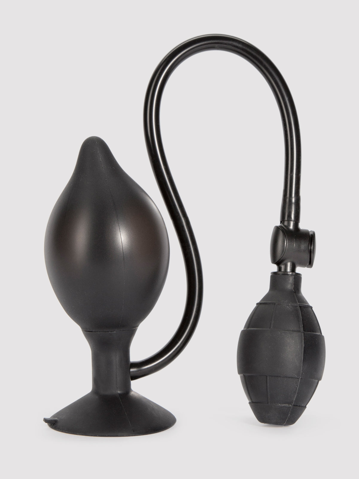 Booty Call Medium Silicone Inflatable Butt Plug 6.5 Inch, Black