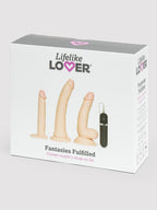 Lifelike Lover Realistic Pleasures Strap-On Dildo Kit (8 Piece), Flesh Pink