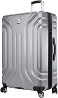 Nimbus 4.0 Hardside Spinner Luggage (Shiny Silver, Checked-Large 28-Inch)