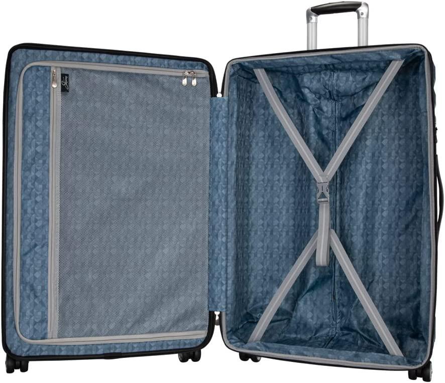 Nimbus 4.0 Hardside Spinner Luggage (Shiny Silver, Checked-Large 28-Inch)