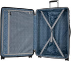 Nimbus 4.0 Hardside Spinner Luggage (Shiny Silver, Checked-Large 28-Inch)