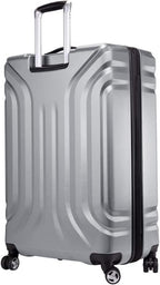Nimbus 4.0 Hardside Spinner Luggage (Shiny Silver, Checked-Large 28-Inch)