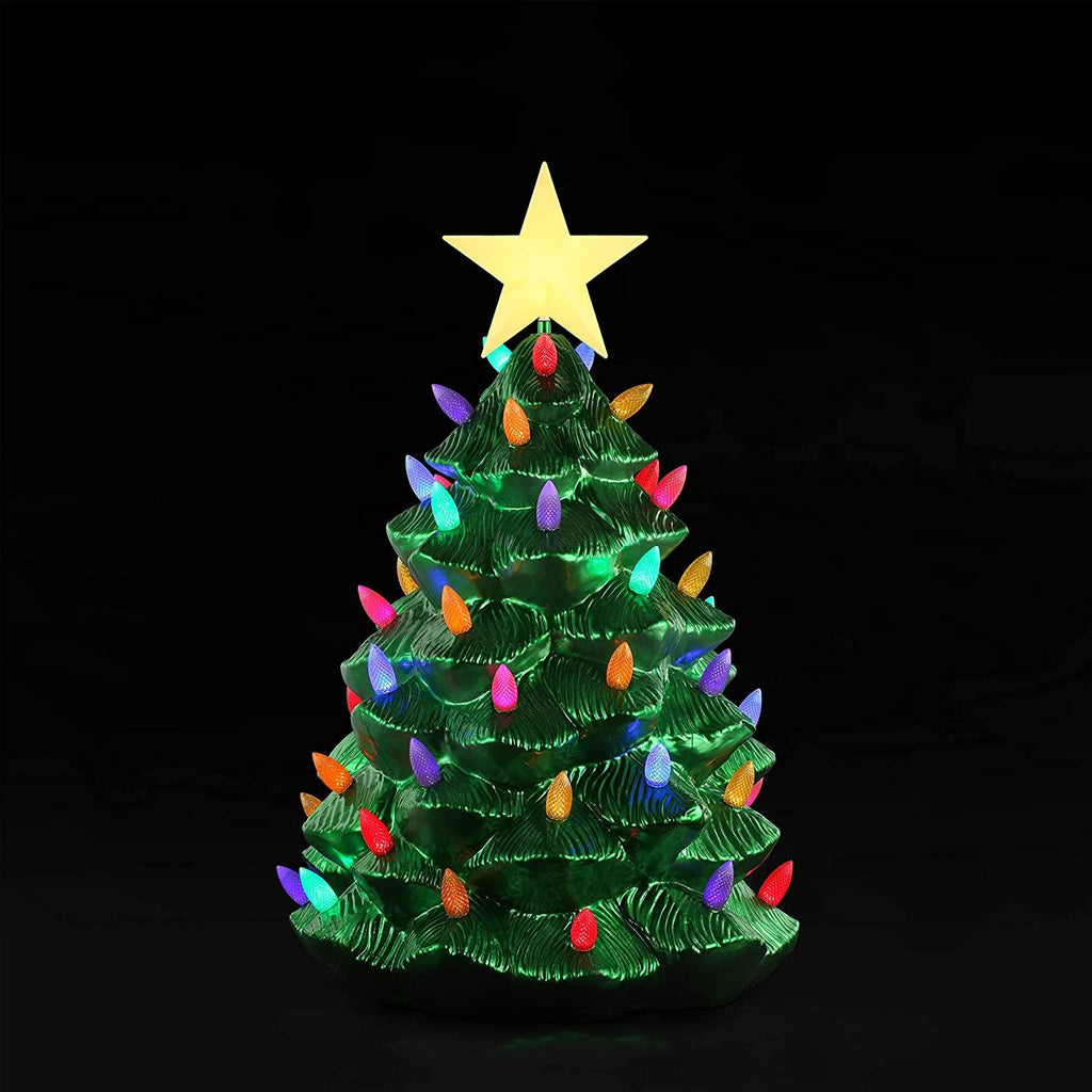 Mr. Christmas 36" Outdoor Blow Mold Nostalgic Tree-Green Metallic Christmas Décor, inch