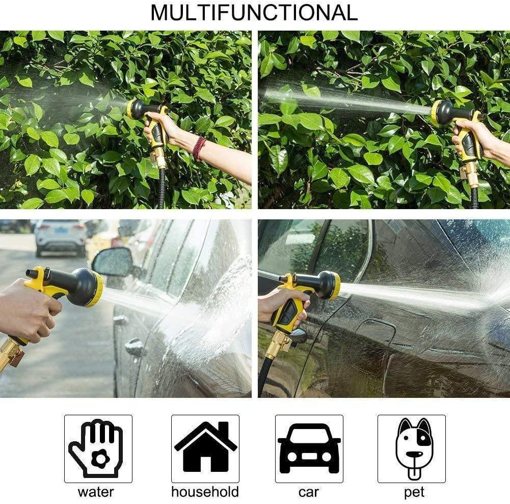 QXDZSWB 15-100FT TPE Garden Hoses Drip Irrigation System Watering Hoses with Faucet Connector Car Washer Nozzle Watering Kits (Color : Black, Lengh : 100FT)