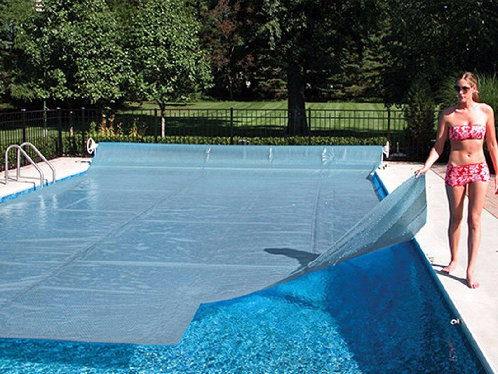 midwest space age round above ground swimming pool solar blanket covers - 12 mil
