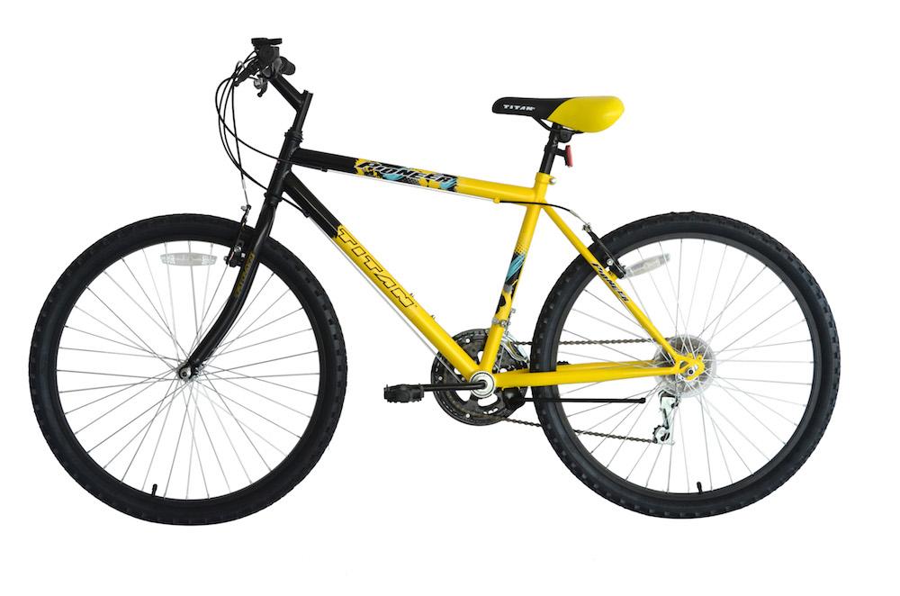 Pioneer 18-Speed Men's Mountain Bicycle, Yellow