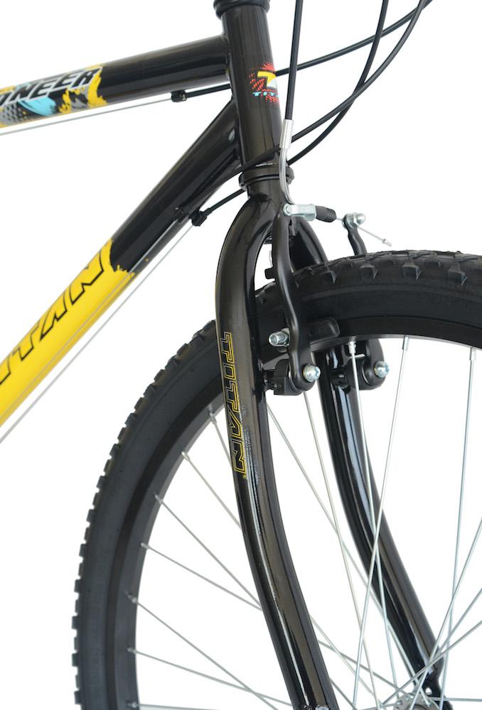 Pioneer 18-Speed Men's Mountain Bicycle, Yellow