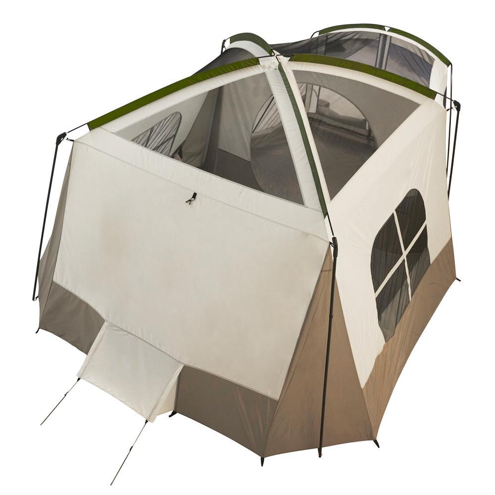 Klondike 8-Person 3-Season Screen Room Camping Tent in Green